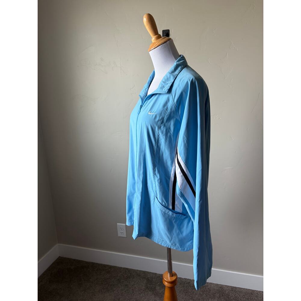 VTG Nike Women's Sky Blue w/ Black/White Side Stripes Track Suit- XL Top/L Pants - Picture 13 of 13
